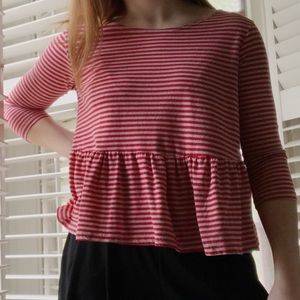 striped boat neck top from Free People
